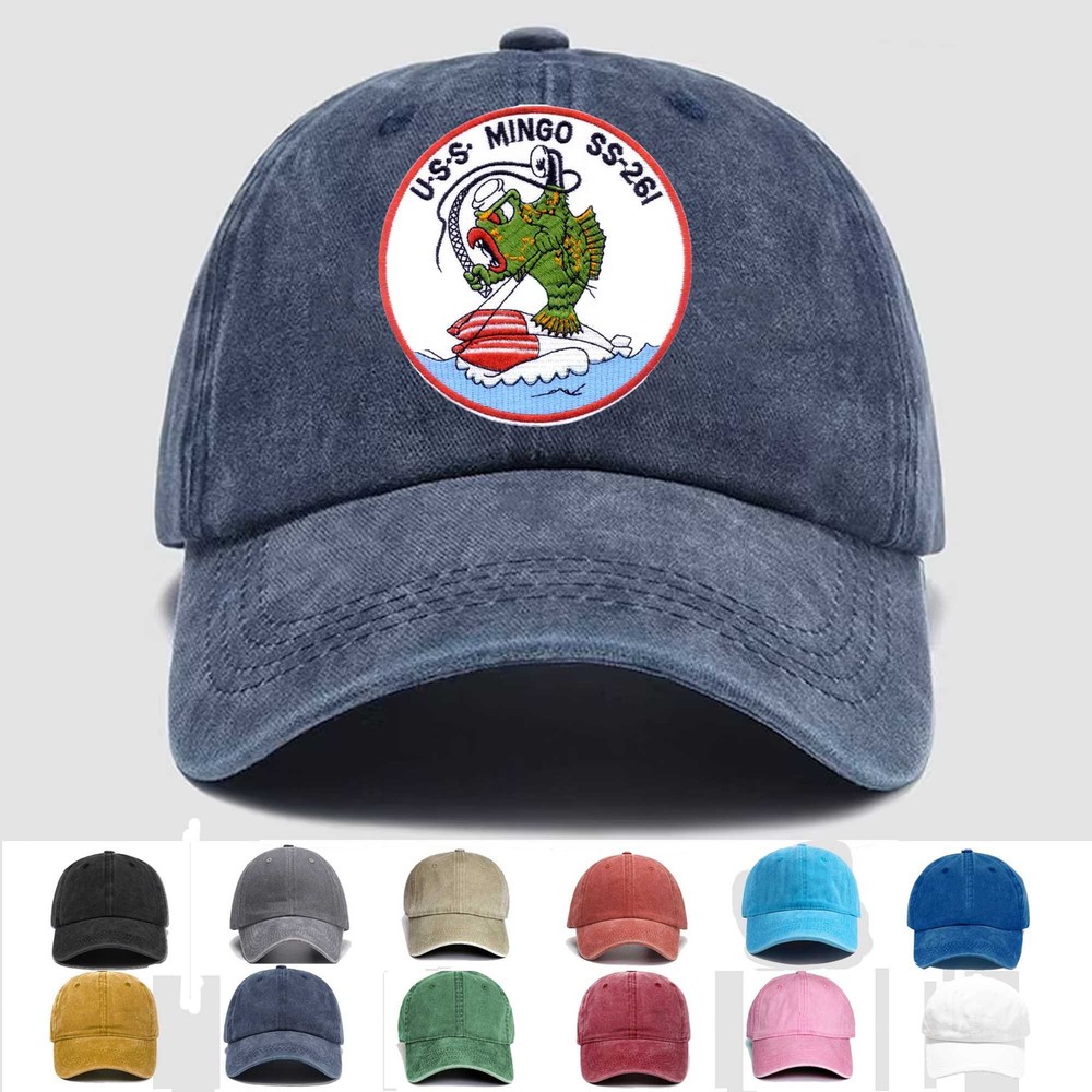 Custom Embroidered Hat SS-261 USS Mingo, Veteran Cap, Trucker Hat, Gift Idea