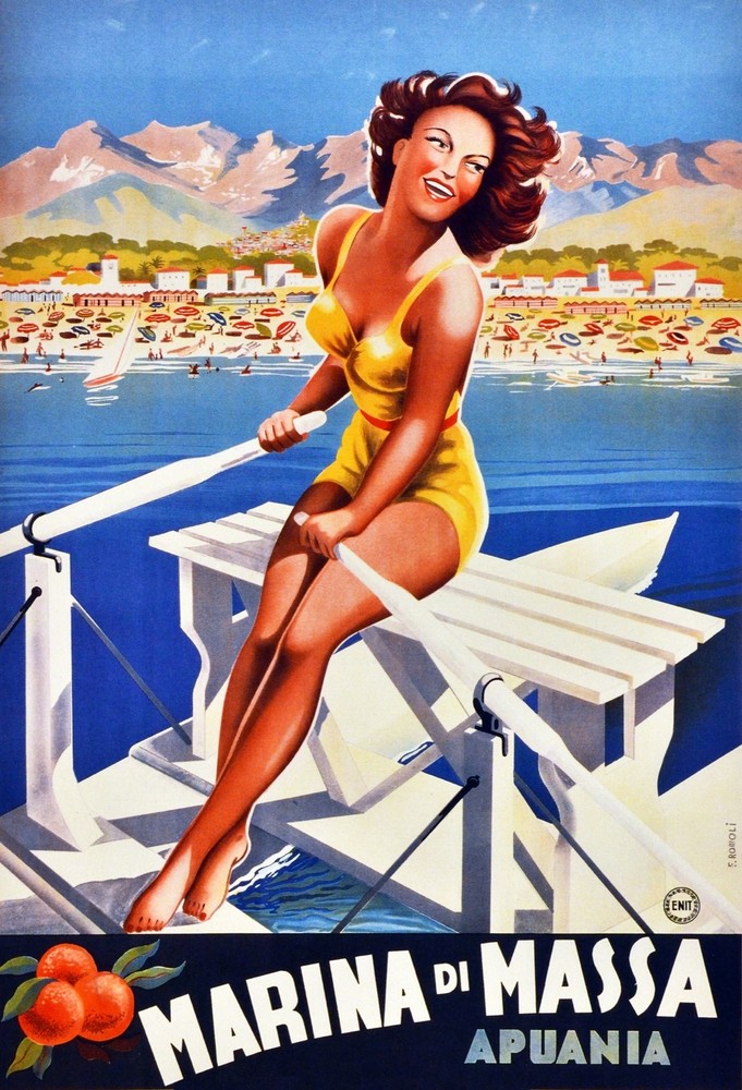 Decoration Poster.Home Room Interior design.Travel Italy.Apuania.6536