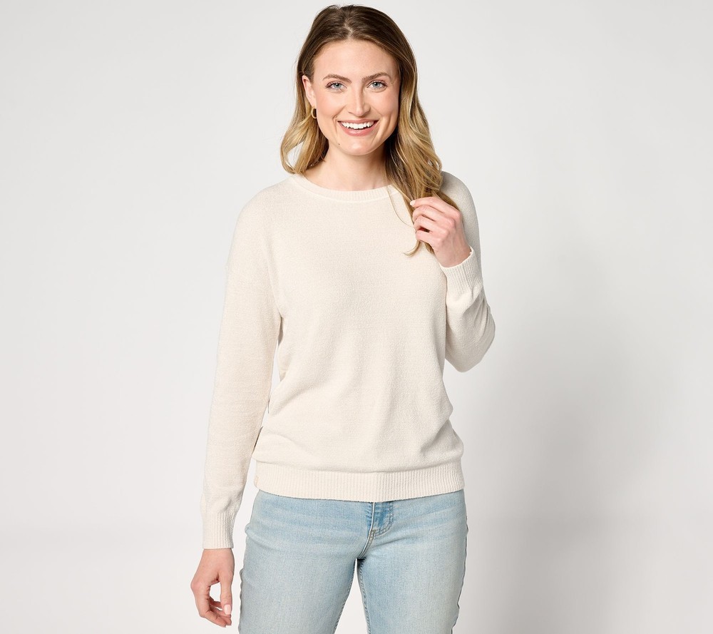 Barefoot Dreams Women's Top Sweater Sz XL CozyChic Ultra Lite Piped Brown