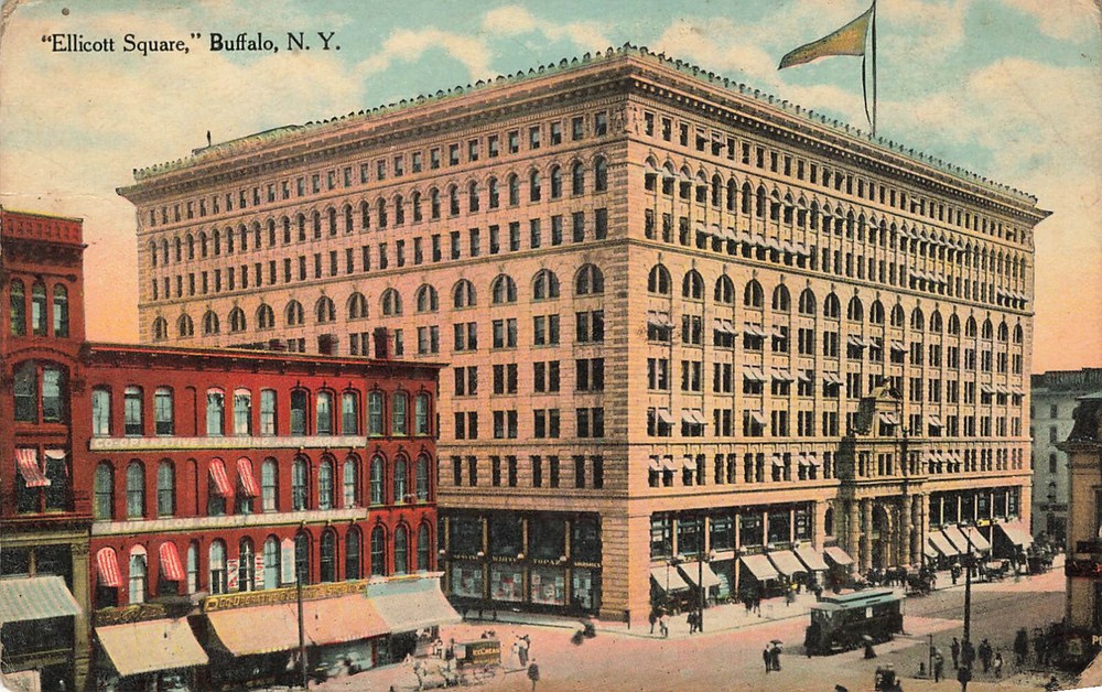 Ellicott Square Building Postcard Buffalo Ny New York 1912