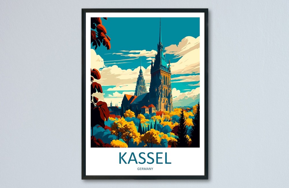 Kassel Travel Print Wall Art Kassel Wall Hanging Home Dcor Kassel Gift Art