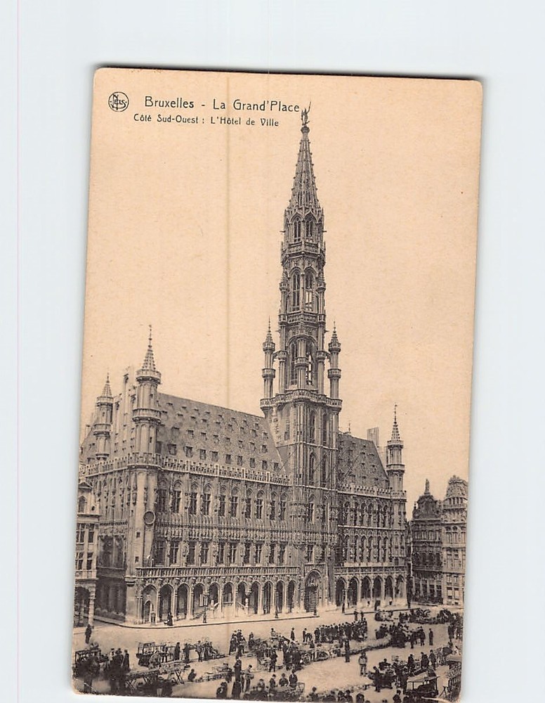Postcard Côté Sud Ouest L Hôtel de Ville La Grand Place Brussels Belgium
