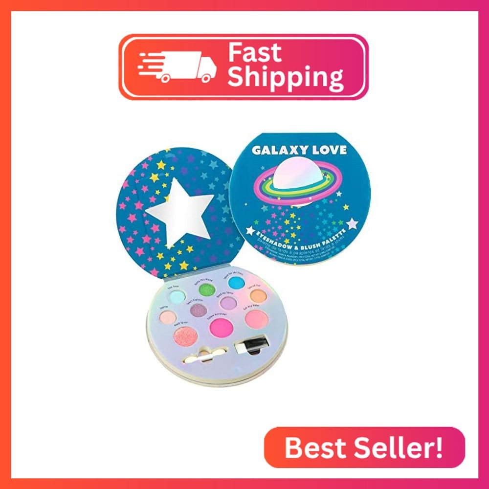 Galaxy Love Glisten & Glitter Makeup Palette – 10 Color Eyeshadow & Blush Novelt