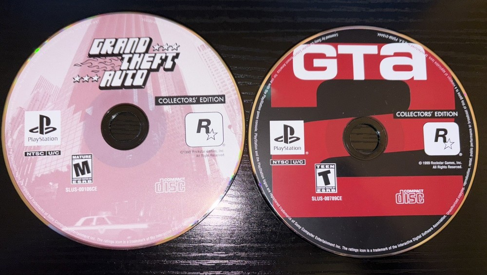 Grand Theft Auto 1 & 2 GTA Collector’s Edition (Playstation 1 PS1) Disc Only GTA