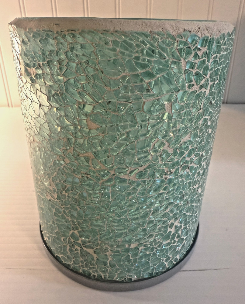 Scentsy Wax Warmer Shade ONLY NO CEMENT BASE Blue Crush 6 IN New with Box