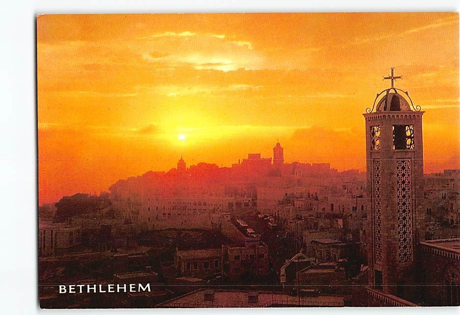 Postcard Sunrise Scene Bethlehem Palestine