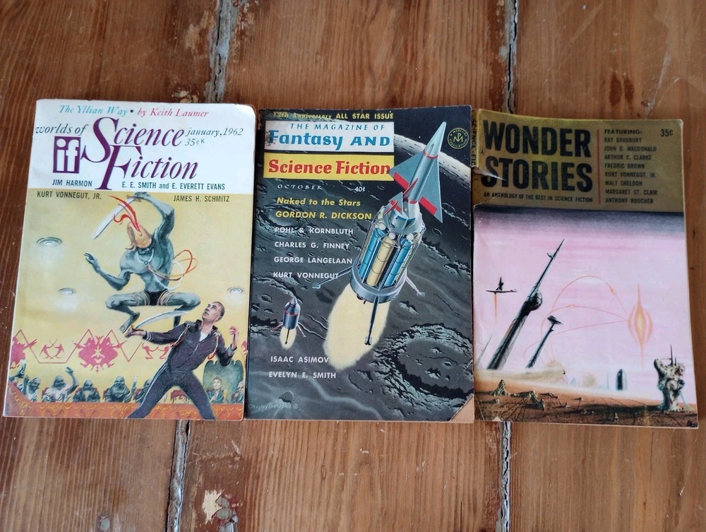 KURT VONNEGUT Magazine of Fantasy and Science Fiction Oct 1961 Worlds Of If 1972