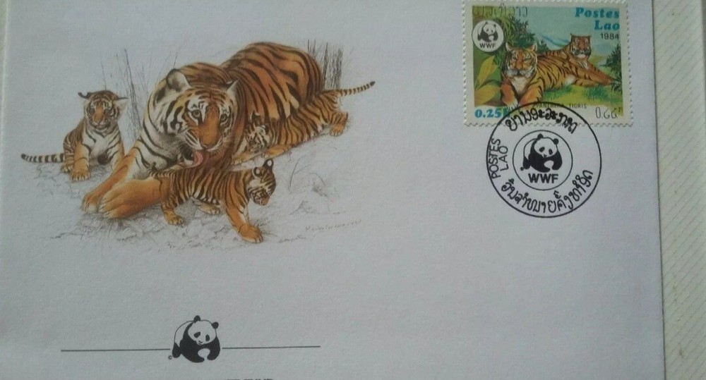 WORLD WILDLIFE FUND STAMP On ENVELOPE  COLLECTION (x 10)