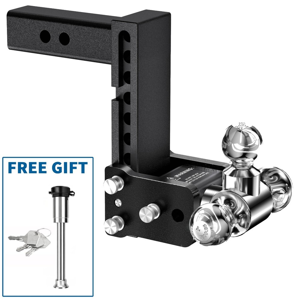 Adjustable Trailer Hitch Ball Mount - Fits 2