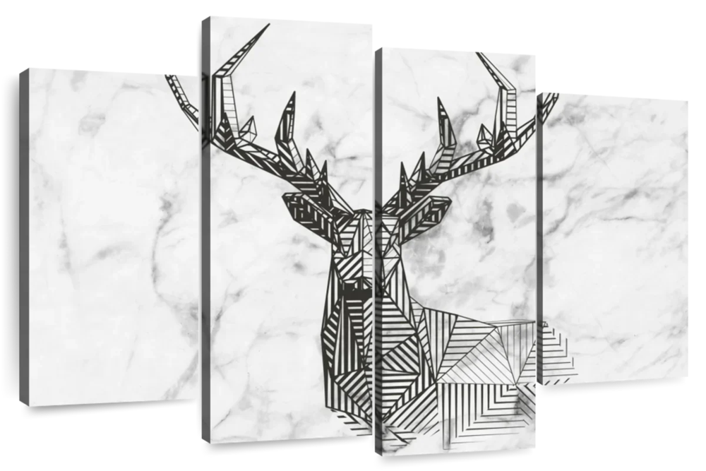 Geometric Stag Wall Art