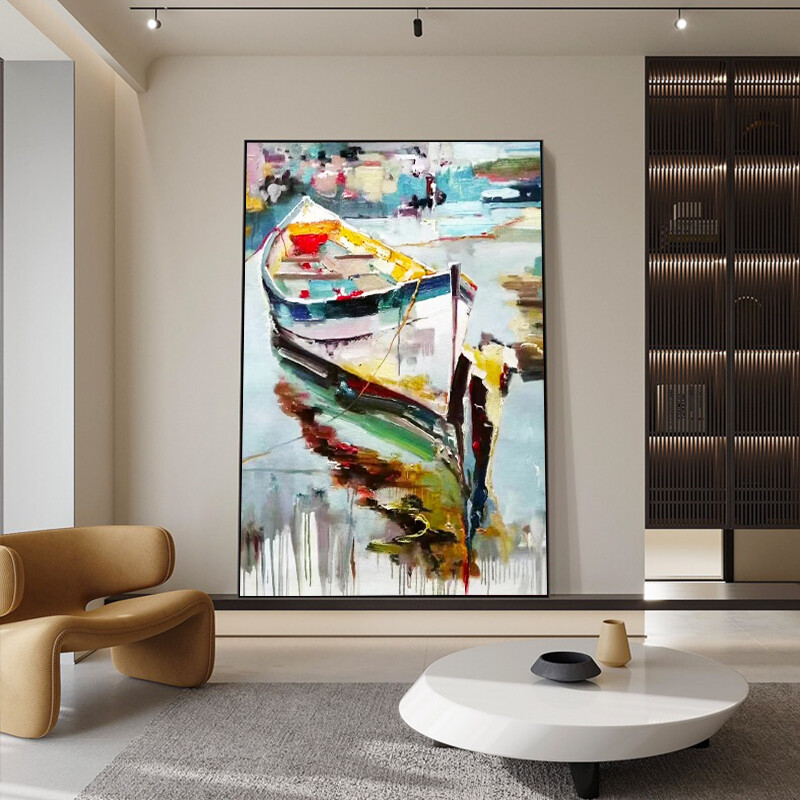 Handpainted Abstract Threedimensional Thick Oil Knife Painting Decor Painting