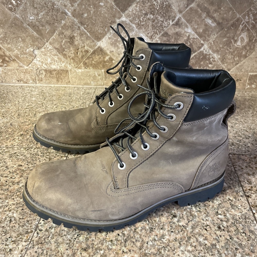 Timberland Earthkeeper Mens Size 10.5 Gray Brown Leather Ankle Boots 6007B
