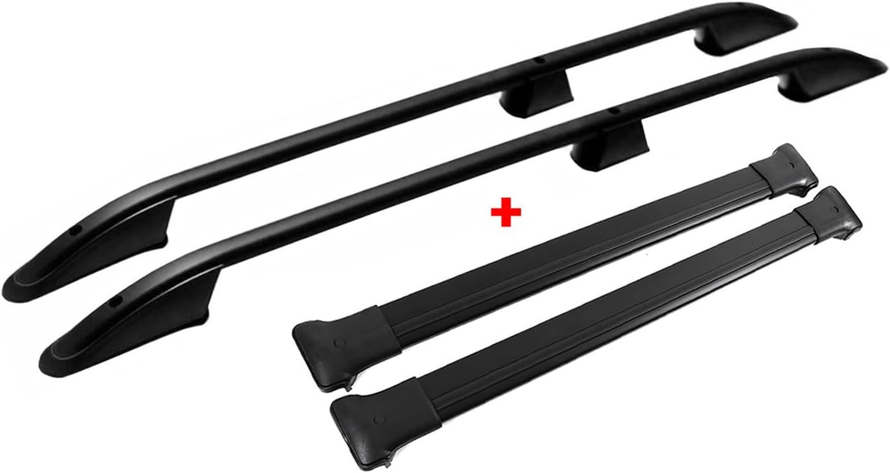 Roof Rack Rail Cross Bars Roof Set for RAM Promaster City 2015-2022 Black 4 Pcs