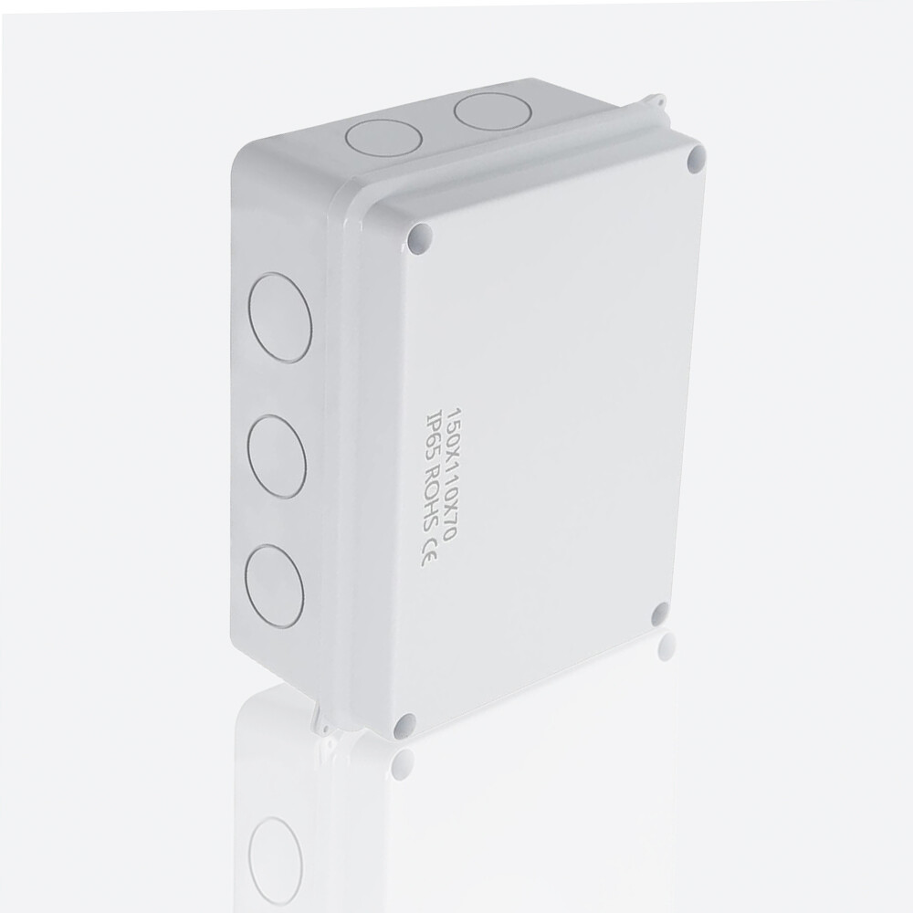 Waterproof White Electrical Box Reversed Holes ABS Plastic Project Enclosure DIY-image