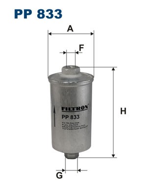 PP 833 FILTRON Fuel Filter for Alfa Romeo, Audi, Citroën, Ferrari, Fiat, Ford