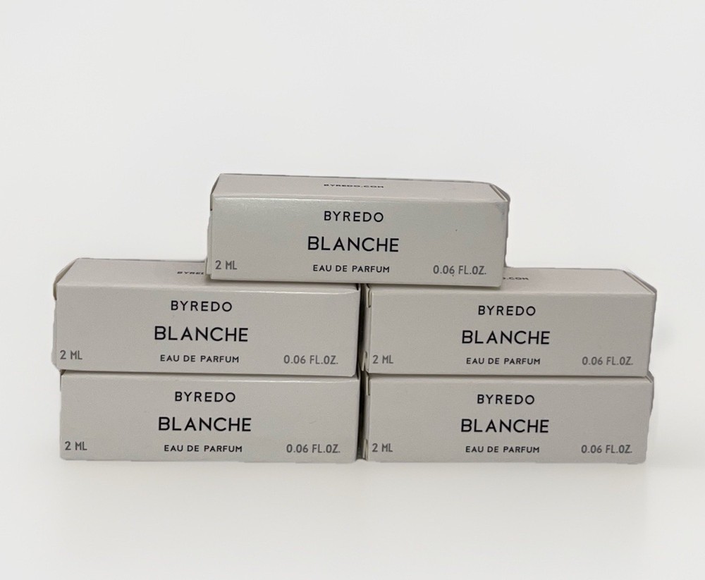 5 Byredo Blanche Eau de Parfum Sample Spray, 2ml, 10ml Total, Travel Size. NIB