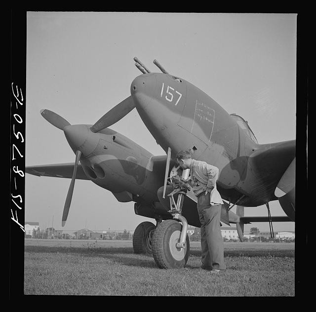 Wayne County Airport Detroit Michigan 1942 Captain Roddy Air Corps Plane