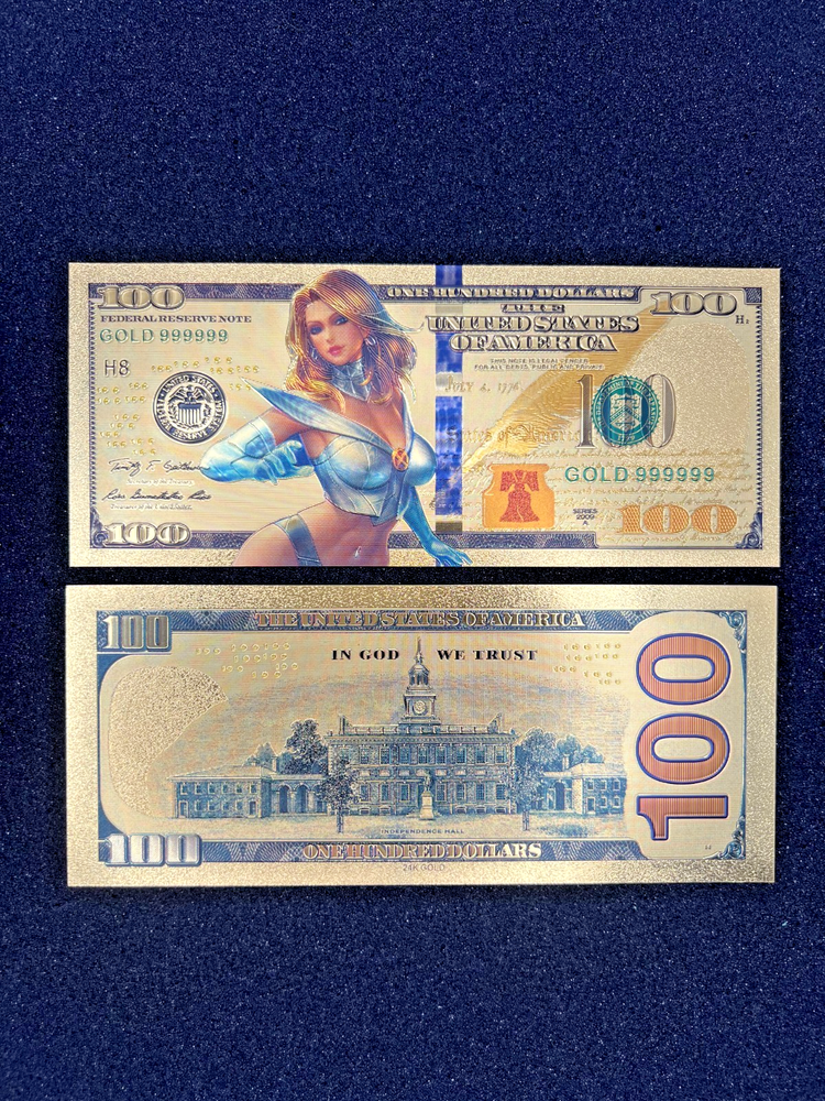 Emma Frost - 24k Gold Foil Banknote - Super Hero Tv Show/Movie Character
