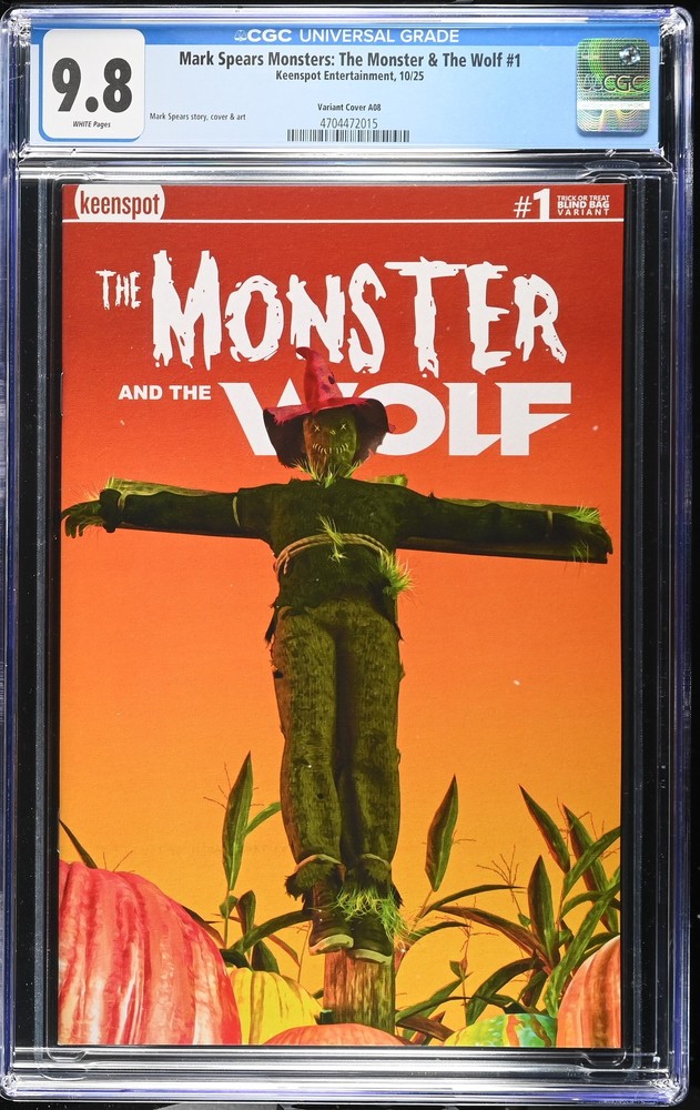 Mark Spears Monsters: The Monster & The Wolf 1 CGC 9.8 Variant Cover A08