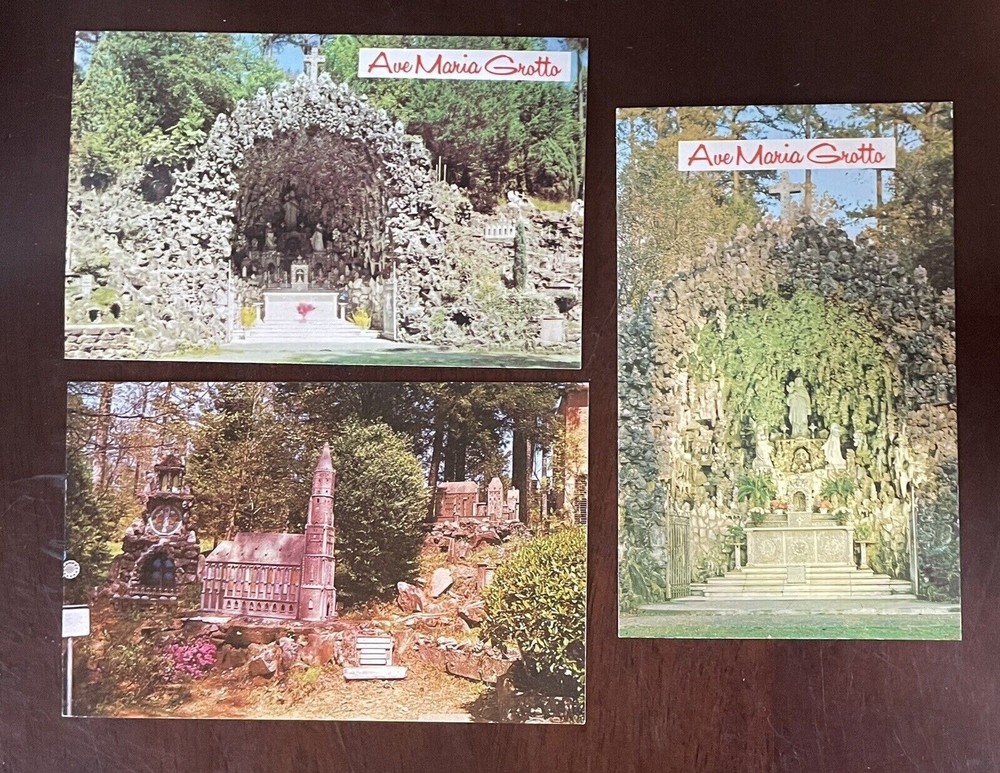 Alabama AL Cullman Ave Maria Grotto St Martin's Church Postcard Lot