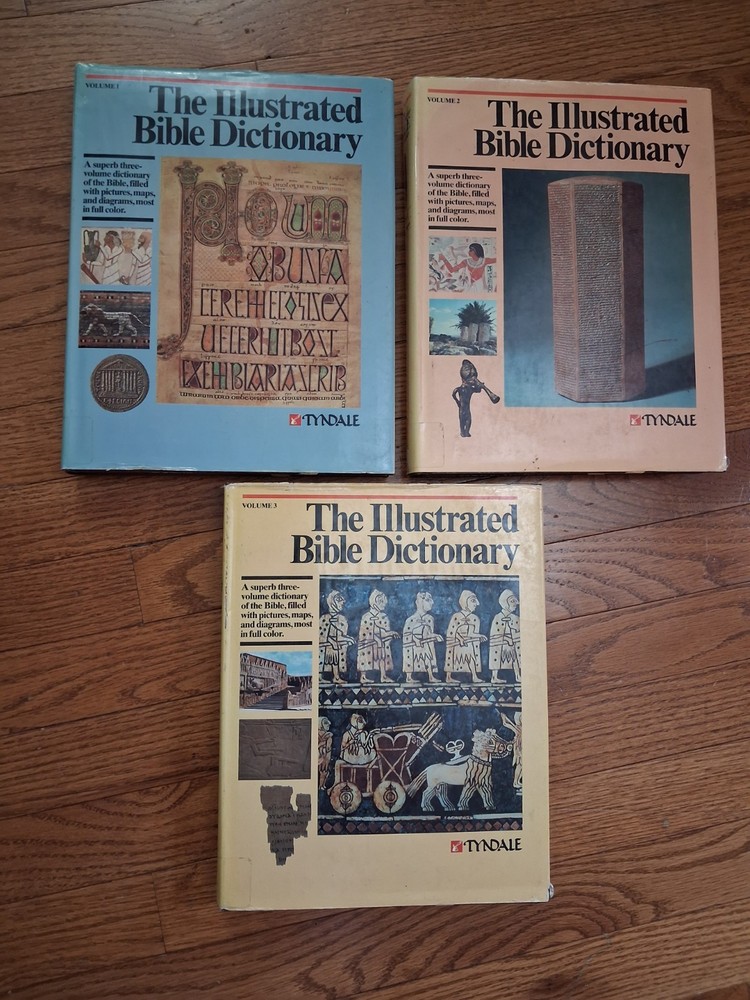 Illustrated Bible Dictionary Set of 3 Hardcovers Tyndale Volume  1 2 3 Religion