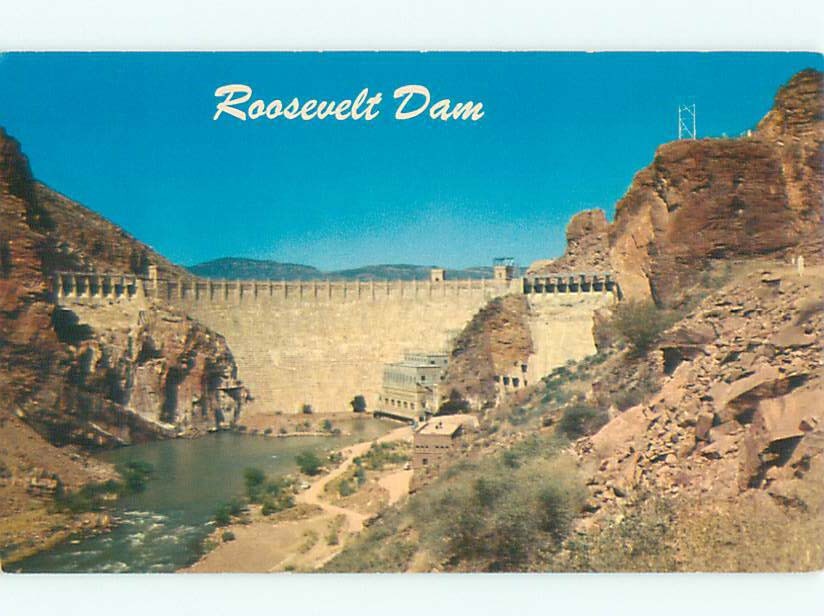 Pre-1980 DAM SCENE Roosevelt - Near Mesa & Phoenix Arizona AZ AF5777