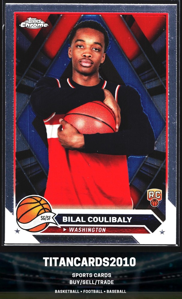 Bilal Coulibaly 2023-24 Topps Chrome Rookie RC Washington Wizards #171