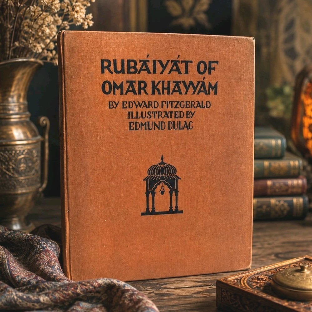 1933 Rubaiyat of Omar Khayyam Edmund Dulac Illustrated Hardcover Vintage