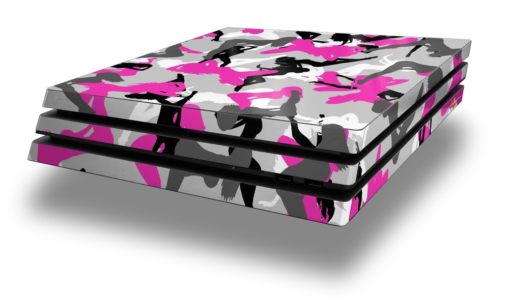 Skin for PS4 Pro Sexy Girl Silhouette Camo Hot Pink Playstation 4 Console