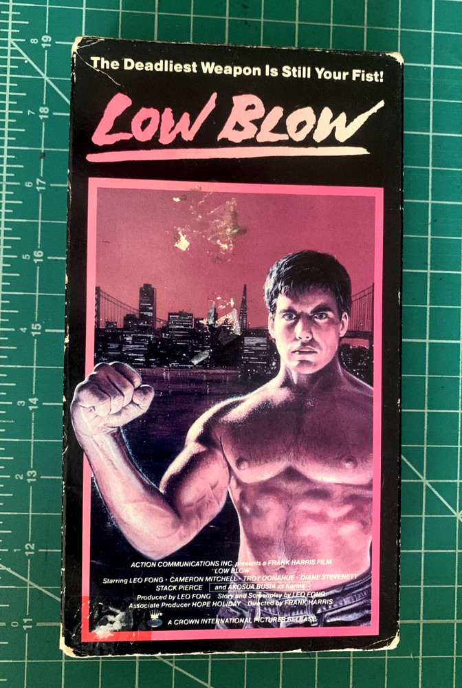 Low Blow ( Vhs 1986 Vestron) Original Rare Htf Leo Fong Martial Arts Collectible