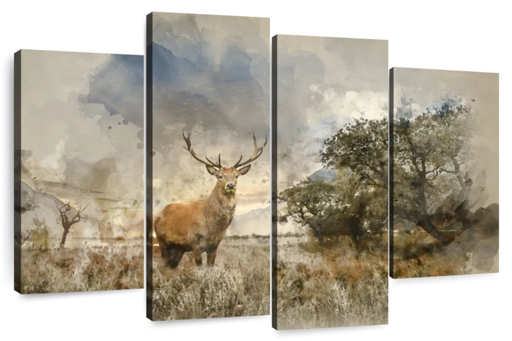 Vintage Stag Wall Art