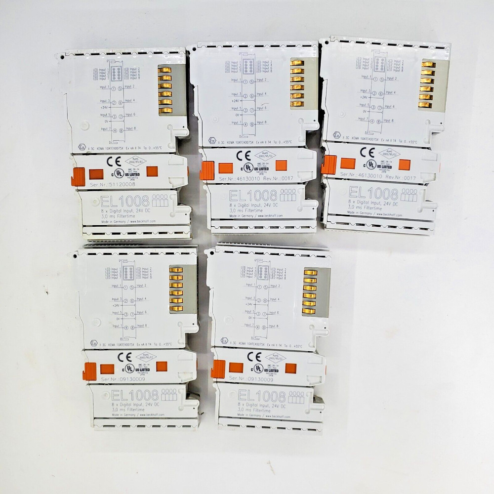 5pcs Beckhoff EL1008 EtherCAT Terminal, 8-channel digital input, 24 VDC GERMANY