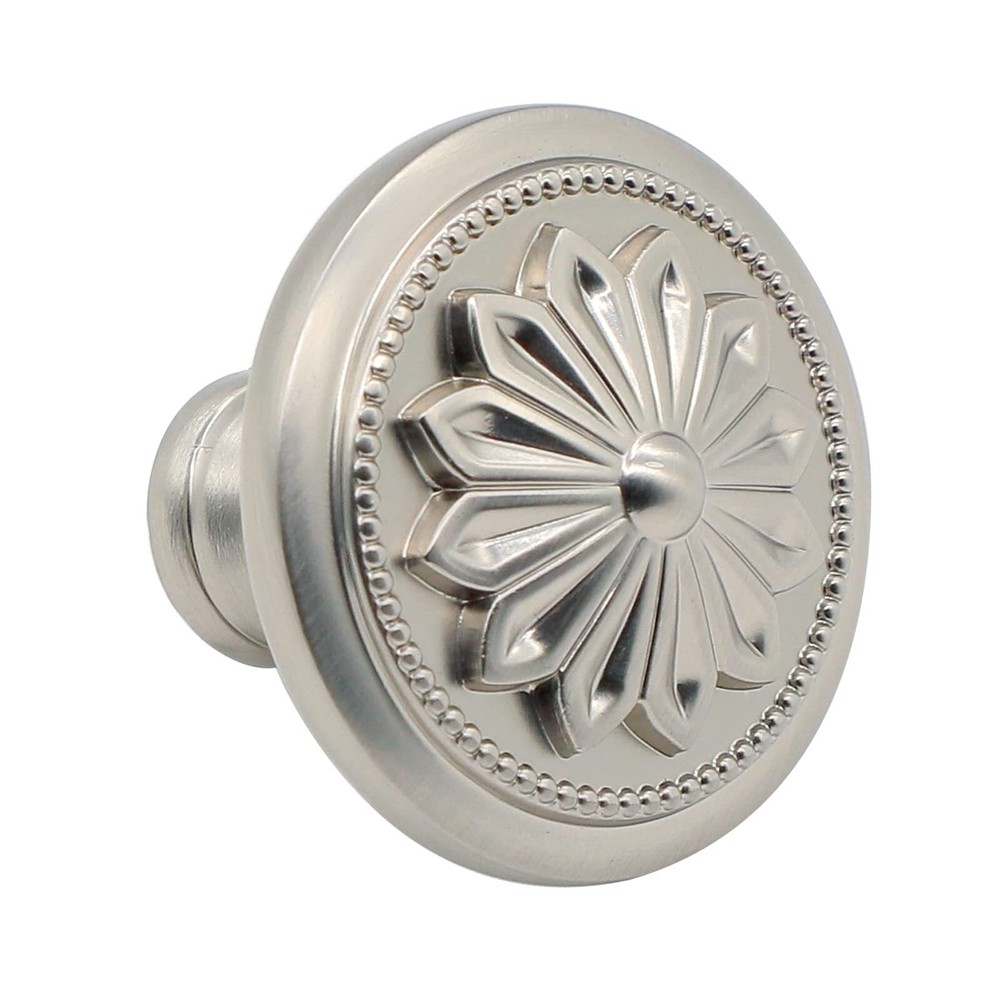 4 Pack - Cabinet Hardware knobs Brushed Nickel,1.4