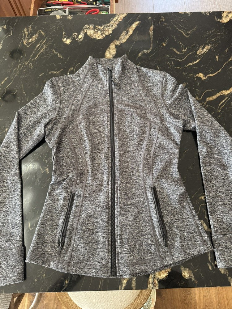 Lululemon Define Jacket Full Zip Yoga Athletic Performance Gray Womens 8