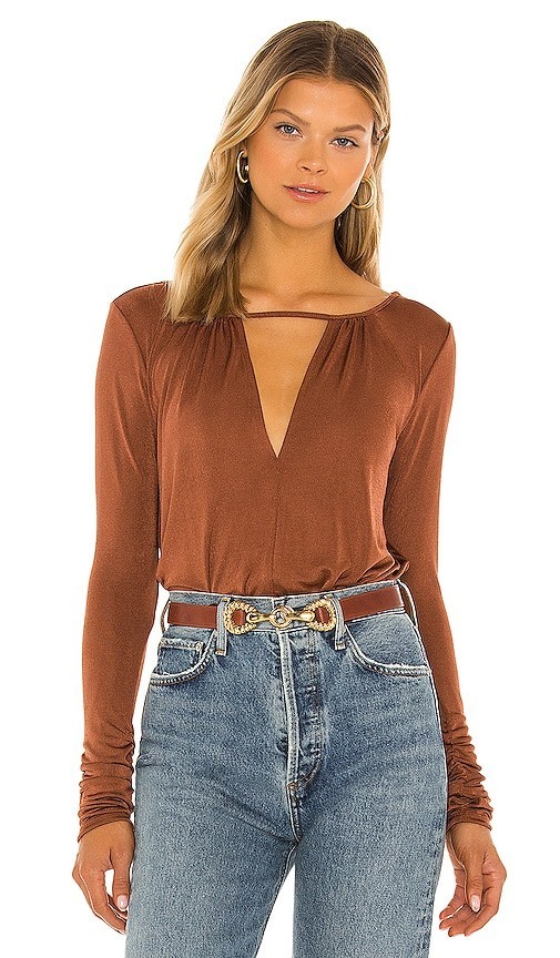 Free People Intimately Kaya Keyhole Bodysuit Mesa Size M
