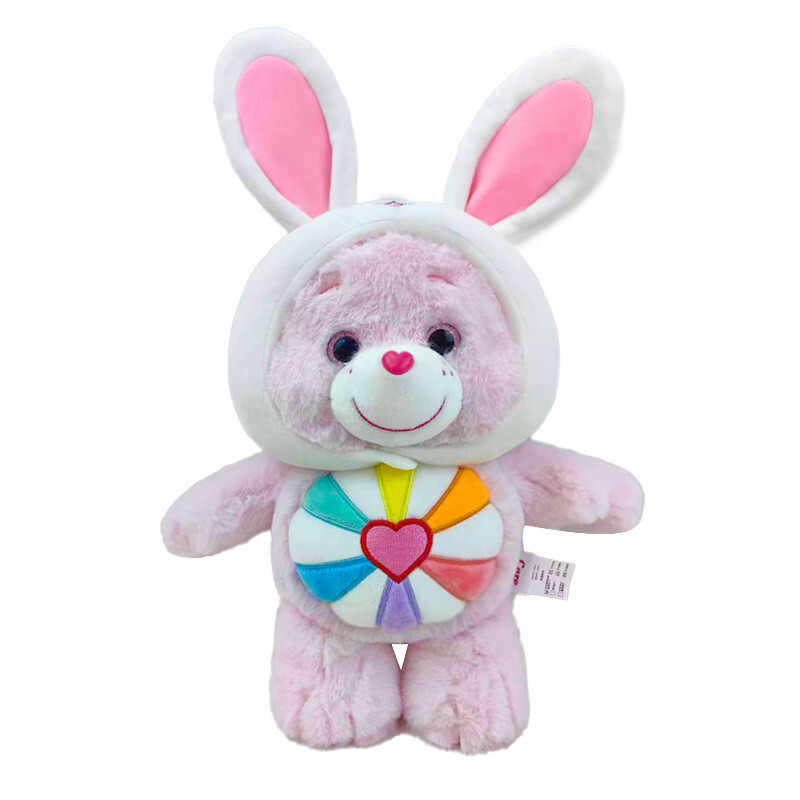 Official Care Bear Hopeful Heart Rabbit Stuffed Doll Transforming Bear Kids Gift