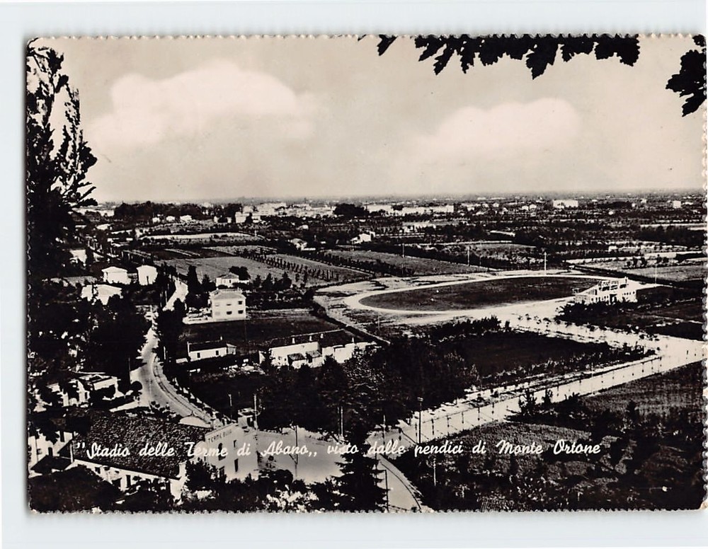 Postcard Aerial View Abano Terme Italy