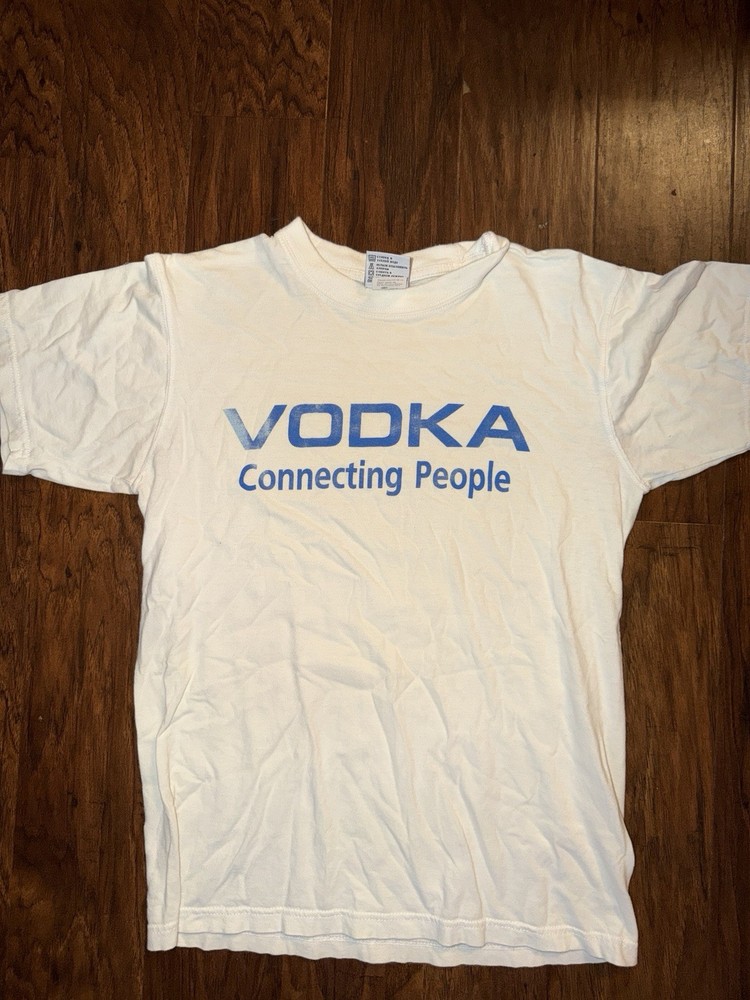 absolute vodka vintage T Shirt Funny Small 90s
