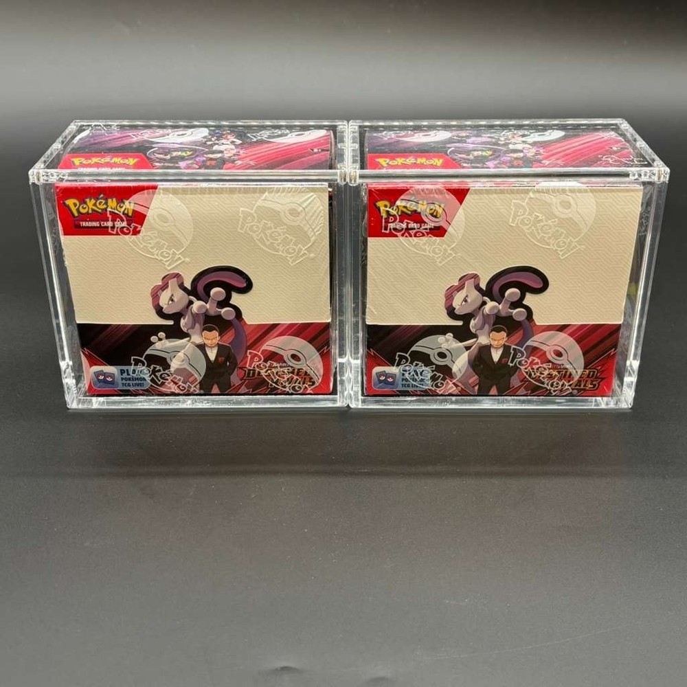 Lot (2) Pokemon SV10 Destined Rivals English Booster Boxes Sealed w/Acrylic CasePROBSTEIN is actively accepting consignments !!
