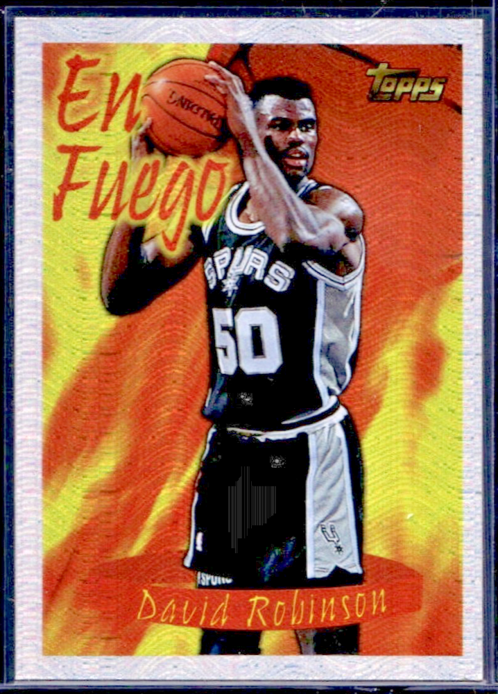 David Robinson 1996-97 Topps Season's Best En Fuegio Fire Prizm #SB5 SP 1:150
