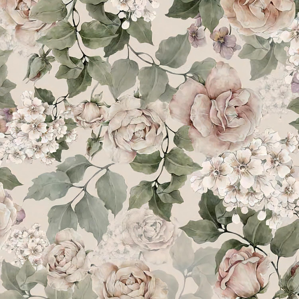 Peel and Stick Wallpaper Vintage Floral Contact Paper 17.3