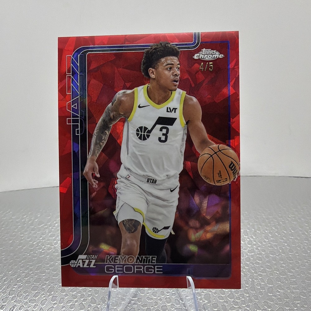 Keyonte George Topps Chrome Sapphire Red /5 Amazing Shape Ships Fast