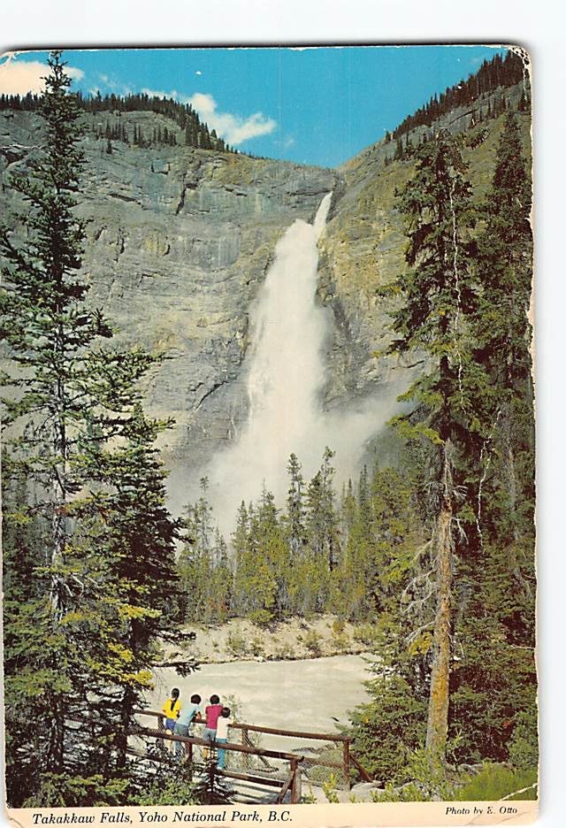 Postcard Takakkaw Falls Yoho National Park BC Canada