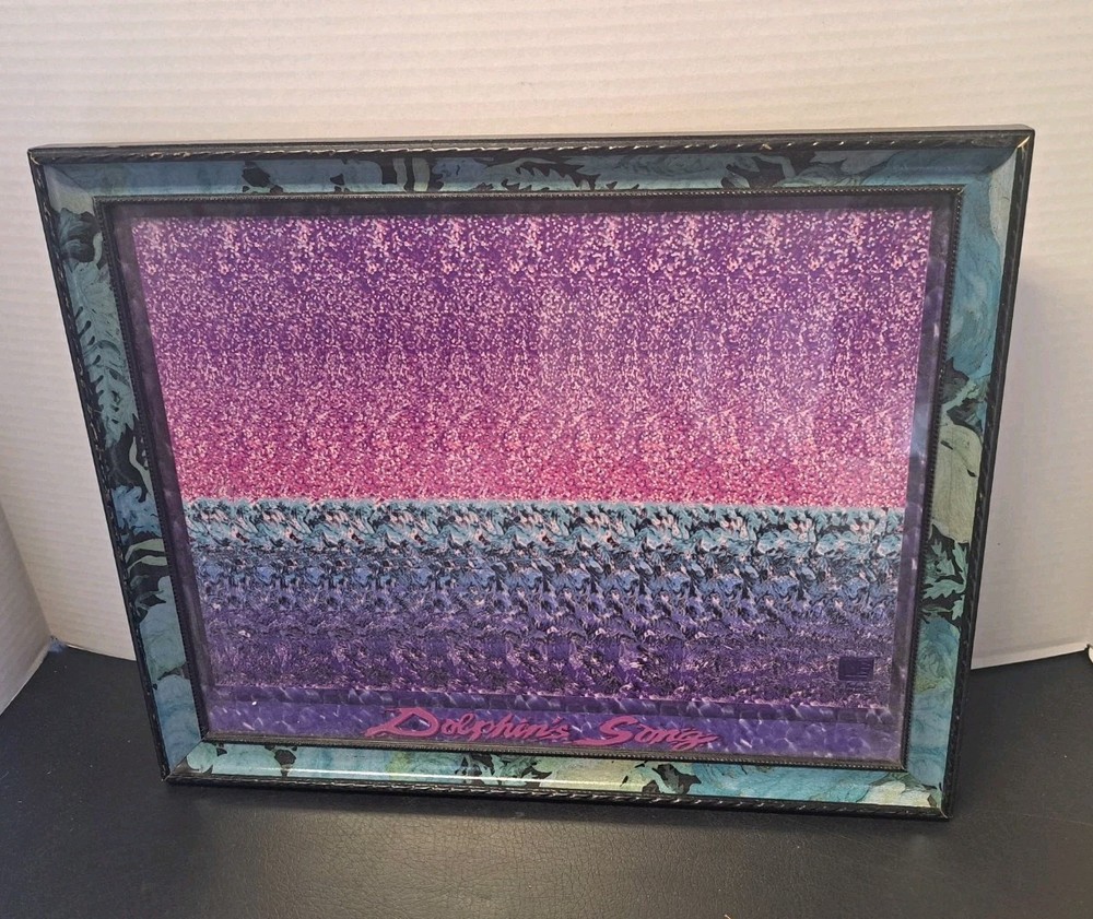 Magic Eye 3D Illusion Poster Dolphin’s Song NVision Framed 14.5 X1 11.5.