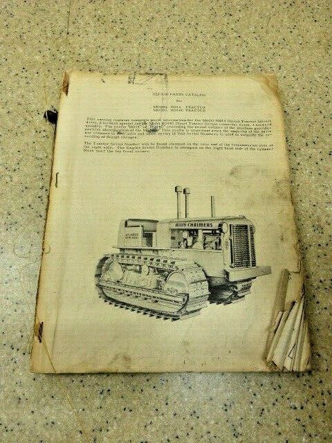 Allis Chalmers HD14 HD14C Diesel Tractor Repair Parts Manual-image