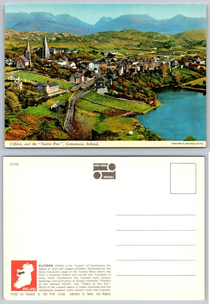 Clifden, Connemara, Ireland Postcard - Twelve Bens Mountains, John Hinde