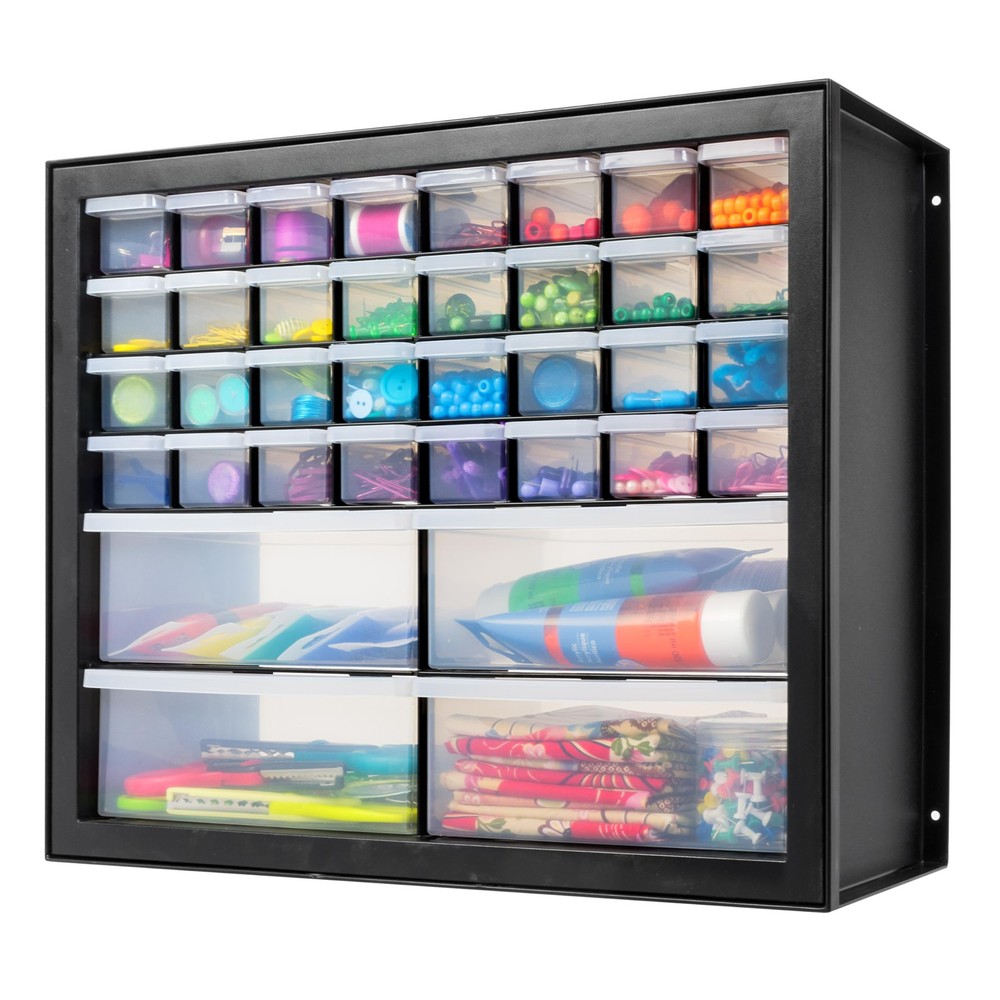 USA Screw Organizer, Hardware Storage Organizer, 36 Drawer Parts Cabinet, Pla...