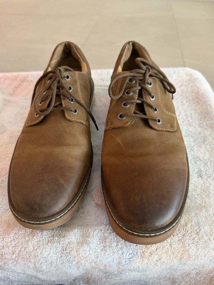 Johnston & Murphy Men's Brown Waterproof Leather Lace Up Oxford Casual Shoes 11M