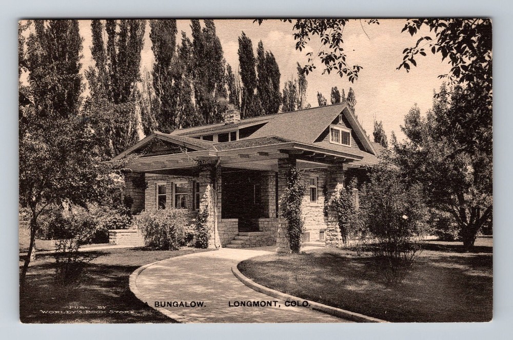 Longmont CO-Colorado, Scenic View Of A Bungalow Vintage Postcard