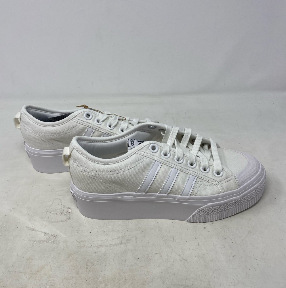adidas Originals Nizza Platform W Triple White Women’s Size 6.5 FV5322